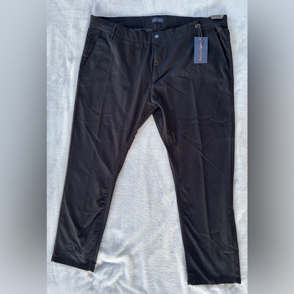 Elegant Black Dress Pants with Soft Matte Finish - Picture 1 of 15